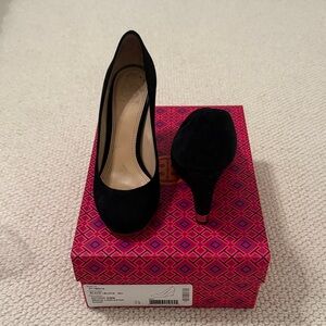Tory Burch Black Suede Heels